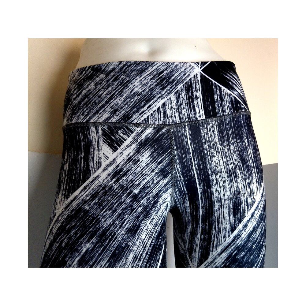 Lululemon Wunder Under Crop II Leggings Heat Wave Black White Full-On Luon Sz 4 - Picture 3 of 8